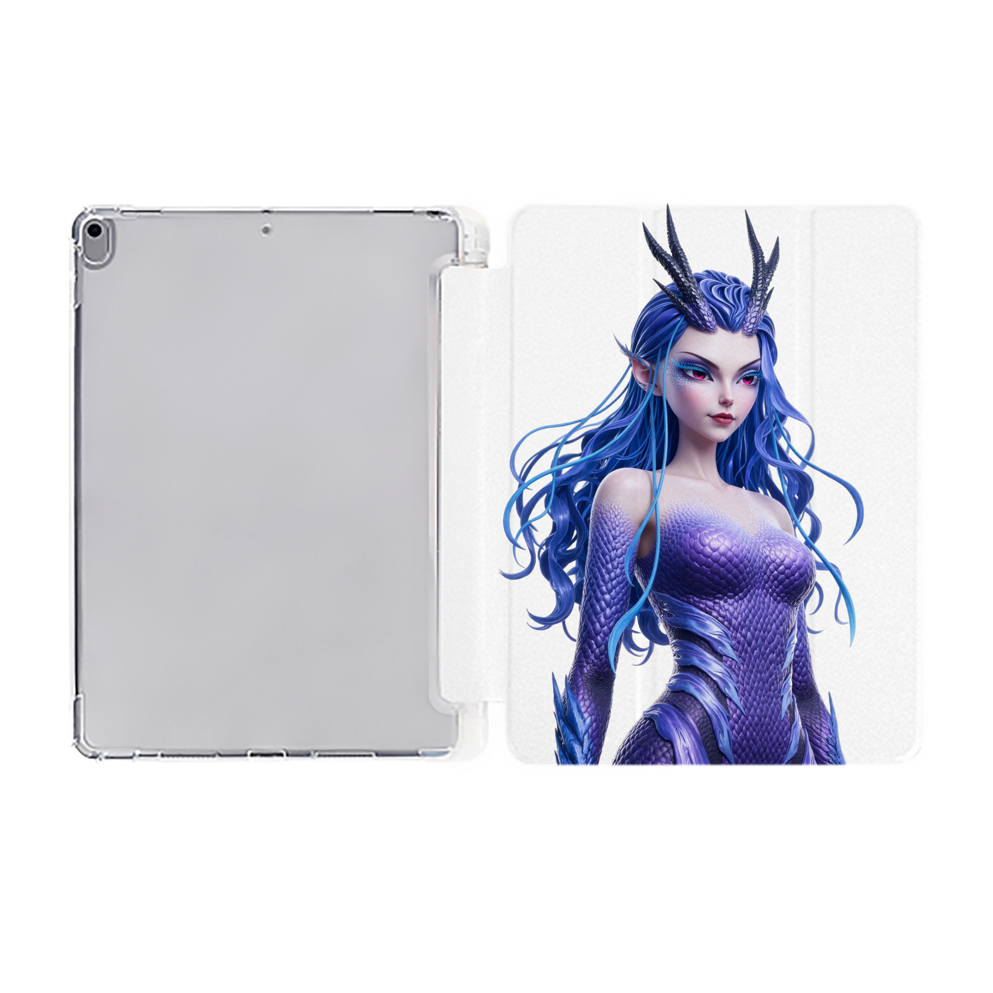 （画像用） Ne Zha 2 ナタ 魔童の大暴れ IPad ケース ペン収納付き 三つ折りスタンド PUレザー×シリコン 対応機種9.5/10.5/10.9インチ